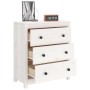 Solid white pine wood sideboard 70x35x80 cm by vidaXL, Sideboards - Ref: Foro24-813735, Price: 115,17 €, Discount: %