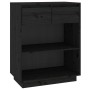 Mesa consola de madera maciza de pino negro 60x34x75 cm de vidaXL, Aparadores - Ref: Foro24-813838, Precio: 60,51 €, Descuent...