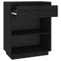 Mesa consola de madera maciza de pino negro 60x34x75 cm de vidaXL, Aparadores - Ref: Foro24-813838, Precio: 60,51 €, Descuent...