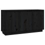 Aparador de madera maciza de pino negro 111x34x60 cm de vidaXL, Aparadores - Ref: Foro24-813813, Precio: 117,20 €, Descuento: %