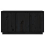 Aparador de madera maciza de pino negro 111x34x60 cm de vidaXL, Aparadores - Ref: Foro24-813813, Precio: 117,20 €, Descuento: %