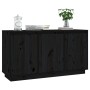 Aparador de madera maciza de pino negro 111x34x60 cm de vidaXL, Aparadores - Ref: Foro24-813813, Precio: 117,20 €, Descuento: %