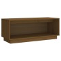 Mueble de TV madera maciza de pino marrón miel 90x35x35 cm de vidaXL, Muebles TV - Ref: Foro24-813832, Precio: 39,95 €, Descu...