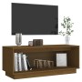 Mueble de TV madera maciza de pino marrón miel 90x35x35 cm de vidaXL, Muebles TV - Ref: Foro24-813832, Precio: 39,95 €, Descu...