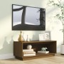 Mueble de TV madera maciza de pino marrón miel 90x35x35 cm de vidaXL, Muebles TV - Ref: Foro24-813832, Precio: 39,95 €, Descu...