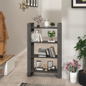 Gray pine wood shelf/space divider 80x35x125 cm by vidaXL, Bookcases and shelves - Ref: Foro24-813906, Price: 79,99 €, Discou...