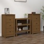 Sideboards 2 units solid pine wood honey brown 40x35x80 cm by vidaXL, Sideboards - Ref: Foro24-813746, Price: 100,30 €, Disco...