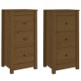 Aparadores 2 uds madera maciza de pino marrón miel 40x35x80 cm de vidaXL, Aparadores - Ref: Foro24-813746, Precio: 100,22 €, ...