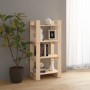 Estantería/divisor de espacios madera maciza 60x35x125 cm de vidaXL, Librerías y estanterías - Ref: Foro24-813884, Precio: 42...