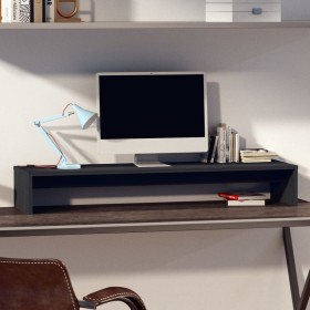 Monitor stand solid gray pine wood 100x27x15 cm by vidaXL, TV Furniture - Ref: Foro24-813931, Price: 33,07 €, Discount: %