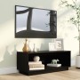 Mueble de TV de madera maciza de pino negro 90x35x35 cm de vidaXL, Muebles TV - Ref: Foro24-813833, Precio: 49,03 €, Descuent...