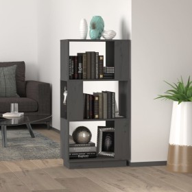 Gray pine wood shelf/space divider 51x25x101 cm by vidaXL, Bookcases and shelves - Ref: Foro24-814036, Price: 44,30 €, Discou...