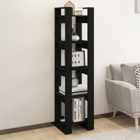 Shelf / space divider black pine wood 41x35x160 cm by vidaXL, Bookcases and shelves - Ref: Foro24-813873, Price: 51,53 €, Dis...