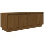 Mueble de TV madera maciza de pino marrón miel 110x34x40 cm de vidaXL, Muebles TV - Ref: Foro24-813852, Precio: 74,34 €, Desc...