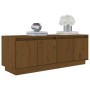 Mueble de TV madera maciza de pino marrón miel 110x34x40 cm de vidaXL, Muebles TV - Ref: Foro24-813852, Precio: 74,34 €, Desc...