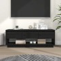 Solid black pine wood TV cabinet 110.5x34x40 cm by vidaXL, TV Furniture - Ref: Foro24-813848, Price: 76,85 €, Discount: %