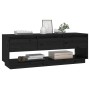 Mueble de TV de madera maciza de pino negro 110,5x34x40 cm de vidaXL, Muebles TV - Ref: Foro24-813848, Precio: 76,85 €, Descu...