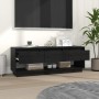 Mueble de TV de madera maciza de pino negro 110,5x34x40 cm de vidaXL, Muebles TV - Ref: Foro24-813848, Precio: 76,85 €, Descu...