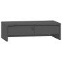 Soporte de monitor madera maciza de pino gris 50x27x15 cm de vidaXL, Bases y elevadores para ordenadores - Ref: Foro24-813956...