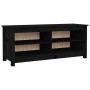 Solid black pine wood shoe bench 110x38x45.5 cm by vidaXL, Shoe racks and shoe organizers - Ref: Foro24-813778, Price: 65,99 ...