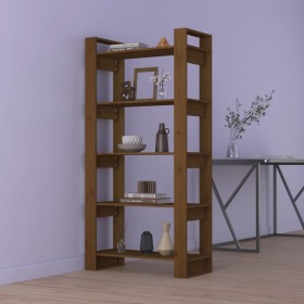 Honey brown pine shelf/space divider 80x35x160 cm by vidaXL, Bookcases and shelves - Ref: Foro24-813912, Price: 76,99 €, Disc...