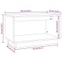 Massiver TV-Schrank aus weißem Kiefernholz, 60 x 35 x 35 cm von vidaXL, TV-Möbel - Ref: Foro24-813825, Preis: 29,99 €, Rabatt: %