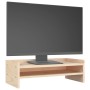 Soporte para monitor madera maciza de pino 50x24x16 cm de vidaXL, Bases y elevadores para ordenadores - Ref: Foro24-813984, P...