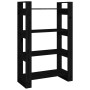 Black pine wood shelving/space divider 80x35x125 cm by vidaXL, Bookcases and shelves - Ref: Foro24-813908, Price: 79,11 €, Di...