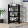 Estantería/divisor de espacios madera pino negro 80x35x125 cm de vidaXL, Librerías y estanterías - Ref: Foro24-813908, Precio...