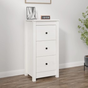 Solid white pine wood sideboard 40x35x80 cm by vidaXL, Sideboards - Ref: Foro24-813741, Price: 77,99 €, Discount: %