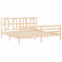 Estructura de cama con cabecero madera maciza 200x200 cm de vidaXL, Camas y somieres - Ref: Foro24-3194396, Precio: 141,52 €,...