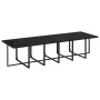 Set comedor de jardín 13 pzas con cojines ratán sintético negro de vidaXL, Conjuntos de jardín - Ref: Foro24-3095611, Precio:...