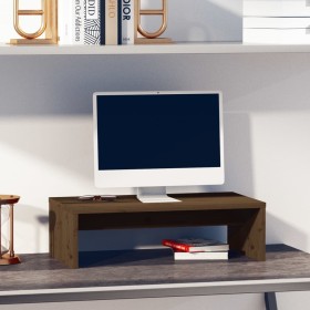 Monitor stand solid pine wood honey brown 50x27x15 cm by vidaXL, TV Furniture - Ref: Foro24-813927, Price: 21,99 €, Discount: %