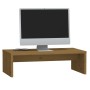 Soporte de monitor madera maciza pino marrón miel 50x27x15 cm de vidaXL, Muebles TV - Ref: Foro24-813927, Precio: 21,70 €, De...