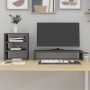 Monitorständer aus massivem grauem Kiefernholz 81x20x30 cm von vidaXL, Computersockel und -erhöhungen - Ref: Foro24-813996, P...