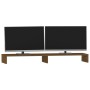 Monitor stand solid honey brown pine wood 100x27x10 cm by vidaXL, Computer bases and risers - Ref: Foro24-813952, Price: 39,9...