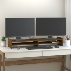 Massivholz Monitorständer honigbraun Kiefer 100x27x15 cm von vidaXL, Computersockel und -erhöhungen - Ref: Foro24-814027, Pre...