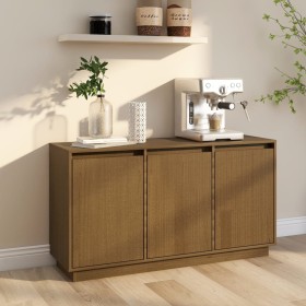 Honey brown solid pine wood sideboard 111x34x60 cm by vidaXL, Sideboards - Ref: Foro24-813812, Price: 112,99 €, Discount: %