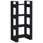 Black solid wood shelving/space divider 60x35x125 cm by vidaXL, Bookcases and shelves - Ref: Foro24-813888, Price: 57,56 €, D...