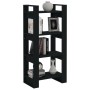 Estantería/divisor de espacios madera maciza negro 60x35x125 cm de vidaXL, Librerías y estanterías - Ref: Foro24-813888, Prec...