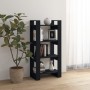 Black solid wood shelving/space divider 60x35x125 cm by vidaXL, Bookcases and shelves - Ref: Foro24-813888, Price: 57,56 €, D...