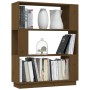 Estantería/divisor madera de pino marrón miel 80x25x101 cm de vidaXL, Librerías y estanterías - Ref: Foro24-814057, Precio: 4...