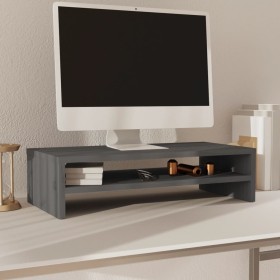 Monitor stand solid gray pine wood 50x24x13 cm by vidaXL, TV Furniture - Ref: Foro24-813916, Price: 27,75 €, Discount: %