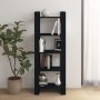 Estantería/divisor de espacios madera maciza negro 60x35x160 cm de vidaXL, Librerías y estanterías - Ref: Foro24-813893, Prec...