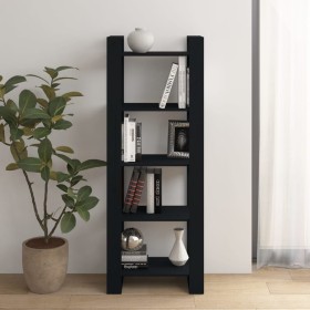 Black solid wood shelving/space divider 60x35x160 cm by vidaXL, Bookcases and shelves - Ref: Foro24-813893, Price: 64,37 €, D...