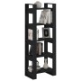 Estantería/divisor de espacios madera maciza negro 60x35x160 cm de vidaXL, Librerías y estanterías - Ref: Foro24-813893, Prec...