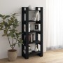 Black solid wood shelving/space divider 60x35x160 cm by vidaXL, Bookcases and shelves - Ref: Foro24-813893, Price: 64,37 €, D...