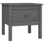 Side table 2 units solid pine wood gray 50x50x49 cm by vidaXL, Side tables - Ref: Foro24-813799, Price: 60,16 €, Discount: %