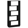 Black pine wood shelving/space divider 80x25x163.5 cm by vidaXL, Bookcases and shelves - Ref: Foro24-814068, Price: 89,08 €, ...