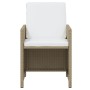 Set comedor de jardín 21 pzas con cojines ratán sintético beige de vidaXL, Conjuntos de jardín - Ref: Foro24-3095679, Precio:...